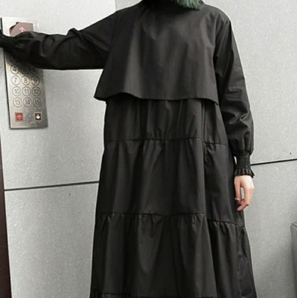 long sleeve tiered maxi dress